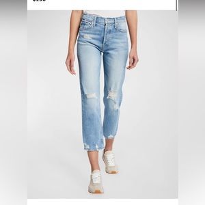 MOTHER the Tomcat High-Rise Distressed Jeans size 24